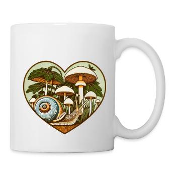 Escargot champignon - Mug blanc - blanc - Droite