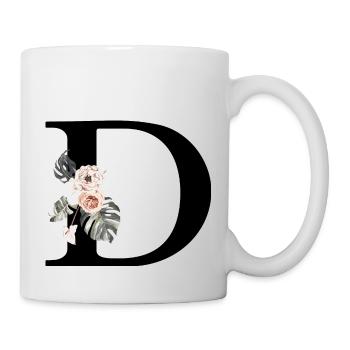 Tropical Floral Letter D - Mug - white - Right
