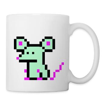 pixel maus - Tasse - Weiß - Rechts