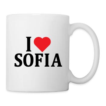 t-shirt I love Sofia t-shirt gift idea - Mug - white - Right
