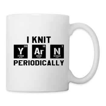 Funny Scientist Knitting I Knit Yarn Periodically - Mug - white - Right