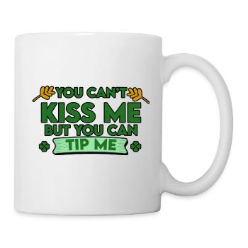 Tu ne peux pas m’embrasser mais tu peux me donner un pourboire - Mug blanc - blanc - Droite
