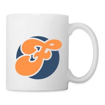 Lettre f orange sport - Mug blanc - blanc - Droite