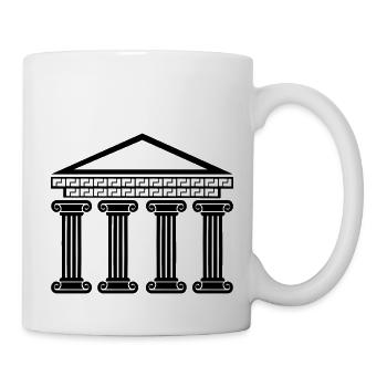 griechisches antikes gebäude - Tasse - Weiß - Rechts