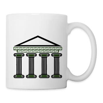 griechisches antikes gebäude - Tasse - Weiß - Rechts