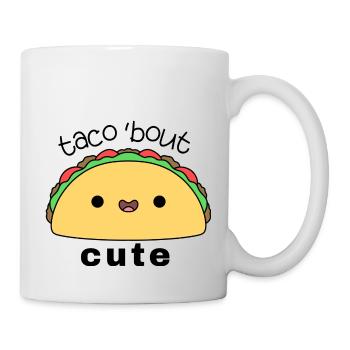 cute taco kawaii taco' bout cute quote funny - Mug - white - Right