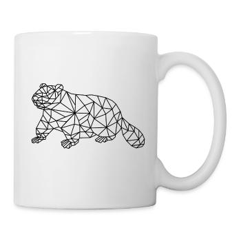 Biber Meme geometrisch - Tasse - Weiß - Rechts