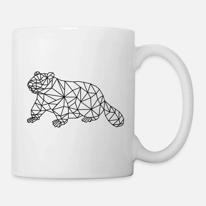 Beaver Mème Géométrique - Mug blanc - blanc