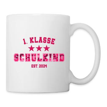 Schulkind 1. Klasse Camoflage für coole Mädchen - Tasse - Weiß - Rechts