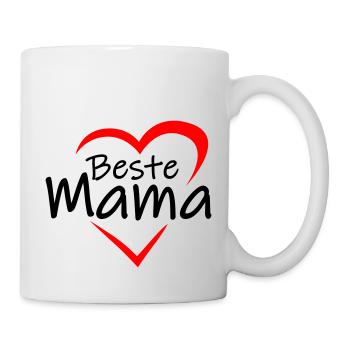 Beste Mama - Tasse - Weiß - Rechts