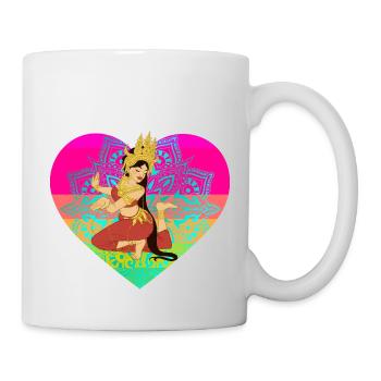 Dancer Asia India Thailand Heart Holiday - Mug - white - Right
