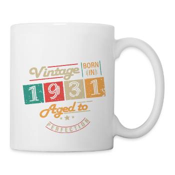 Original 1931 Jahrgang - 1931 Geburtstagsgeschenk - Tasse - Weiß - Rechts