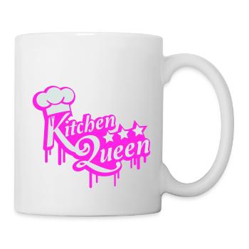 Logo Kitchen Queen lettrage Kitchen Queen femme - Mug blanc - blanc - Droite