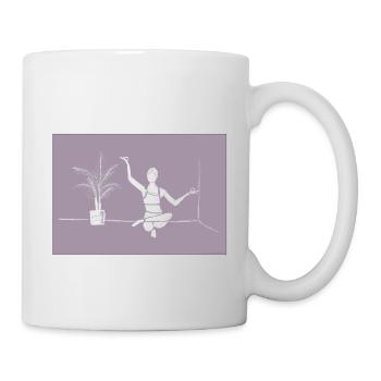 Yogi In The Habitat - Be Your Zen Illustration Popart - Mug - white - Right