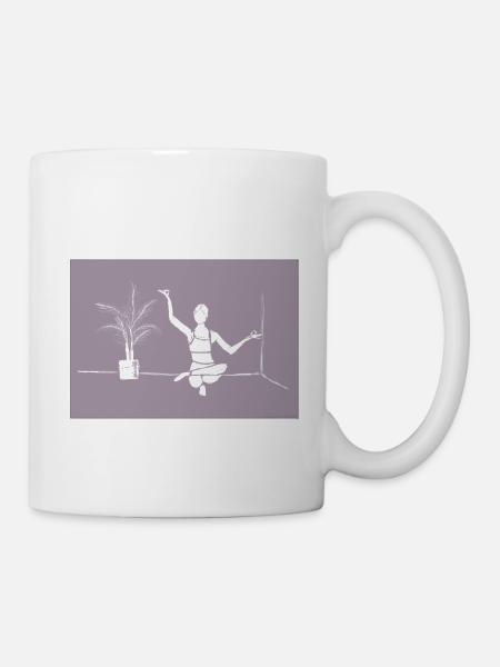 Yogi In The Habitat - Be Your Zen Illustration Popart - Mug - white