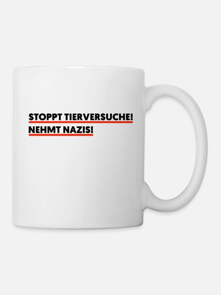 Stoppt Tierversuche - Tasse - Weiß