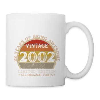 Jahrgang 2002 - Jahrgang 2002 Retro Geburtstag - Tasse - Weiß - Rechts