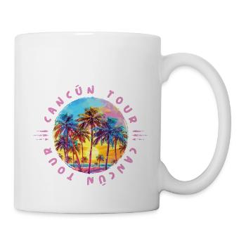 Visite des palmiers de Cancún - Mug blanc - blanc - Droite