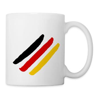 Deutschlandflagge - Style Streifen - Tasse - Weiß - Rechts