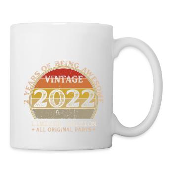 Born in 2022 - Vintage 2022 Retro Birthday - Mug - white - Right