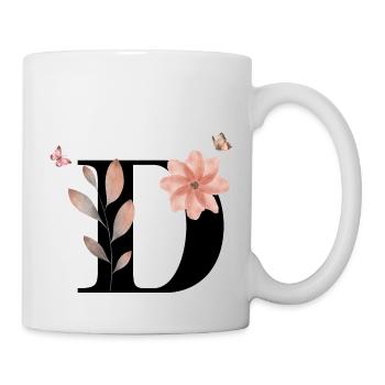 Wildflower Watercolor Letter - Mug - white - Right