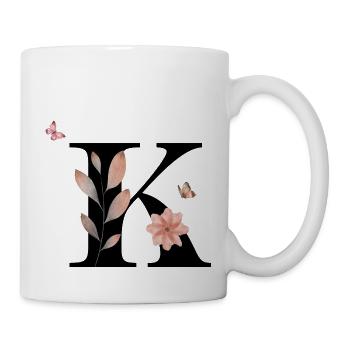 Letter k wildflowers watercolors - Mug - white - Right