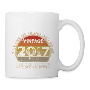 Jahrgang 2017 - Jahrgang 2017 Retro Geburtstag - Tasse - Weiß - Rechts