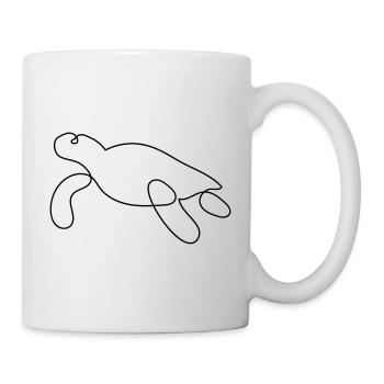 Turtle One-Line Style - Mug - white - Right