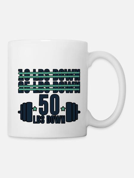 50 Lbs Down 4 - Tasse - Weiß