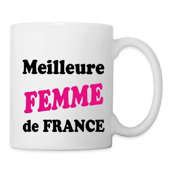 Meilleure FEMME de france - Mug blanc - blanc - Droite