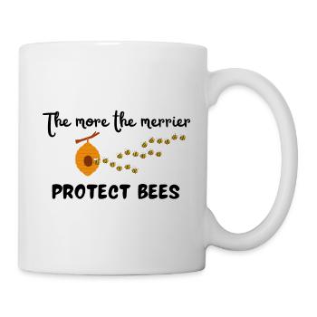 The more the merrier - protect bees - Mug - white - Right