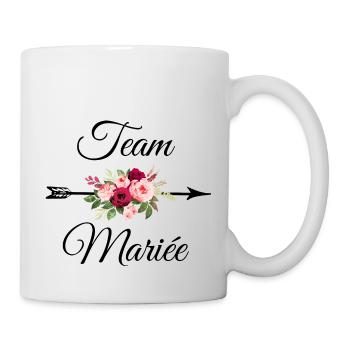 Team The Bride Arrow Flower Bouquet - Mug - white - Right