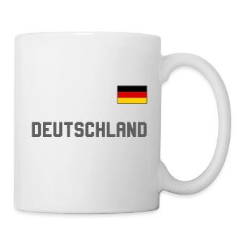 Germany jersey look with flag flag on chest - Mug - white - Right