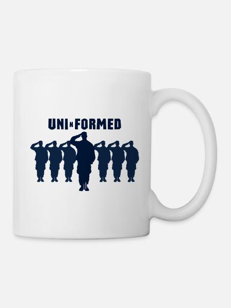 Uni-n-formed Uni-n-formiert - Tasse - Weiß