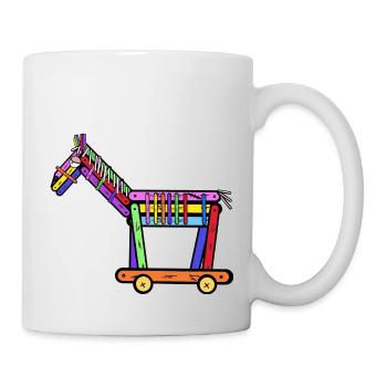 Cheval Chevaux Poney Enfant Enfants Cadeau de Noël - Mug blanc - blanc - Droite