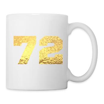 72 Gold Glitter - 72 Birthday - Mug - white - Right