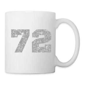 72 Silver Glitter - 72 Birthday - Mug - white - Right