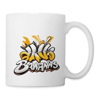 Bananen, Graffiti-Text - Tasse - Weiß - Rechts
