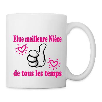 Zur besten Nichte aller Zeiten gewählt - Tasse - Weiß - Rechts