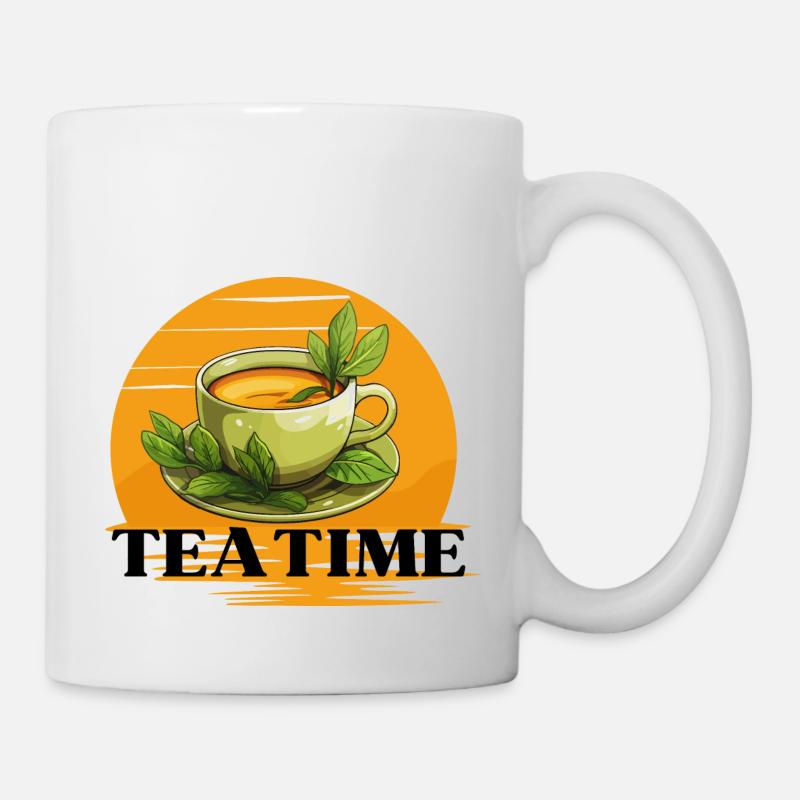 Teezeit! - Tasse - Weiß