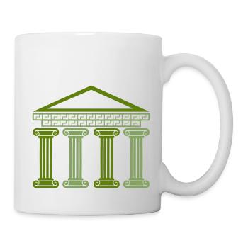 griechisches antikes gebäude - Tasse - Weiß - Rechts