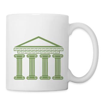 griechisches antikes gebäude - Tasse - Weiß - Rechts