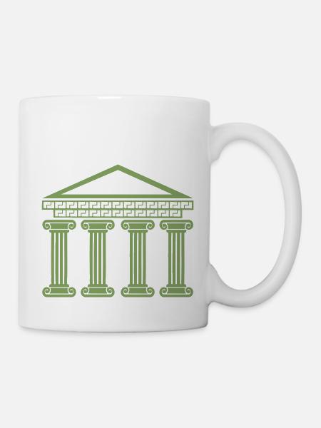 Édifice antique grec - Mug blanc - blanc
