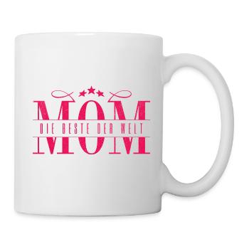 Mom die beste der Welt mama Geschenk Muttertag - Tasse - Weiß - Rechts