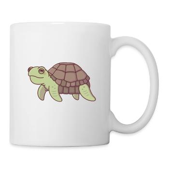 Cute Old Sea Turtle - Mug - white - Right