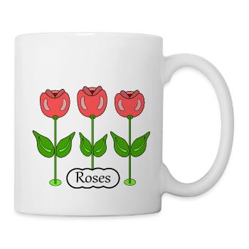 Roses - Mug blanc - blanc - Droite