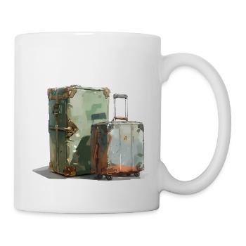 Les valises pleines à craquer sont des symboles de liberté - Mug blanc - blanc - Droite