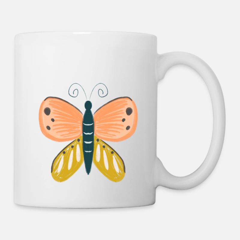 Schmetterling - Tasse - Weiß