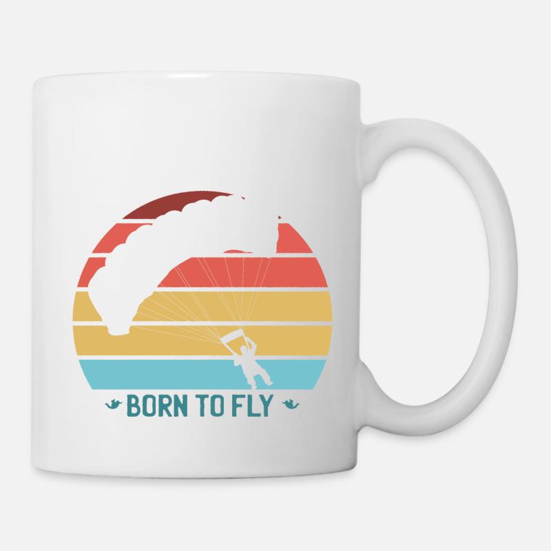 Parachute Vintage Cool Parachutisme - Mug blanc - blanc
