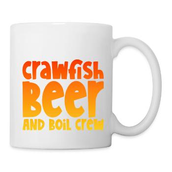 Écrevisses, bière et Crew - Mug blanc - blanc - Droite